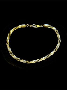 Vintage Technibond tricolor rope chain bracelet